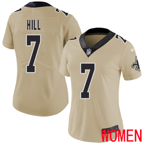 New Orleans Saints Limited Gold Women Taysom Hill Jersey NFL Football #7 Inverted Legend Jersey->youth nfl jersey->Youth Jersey